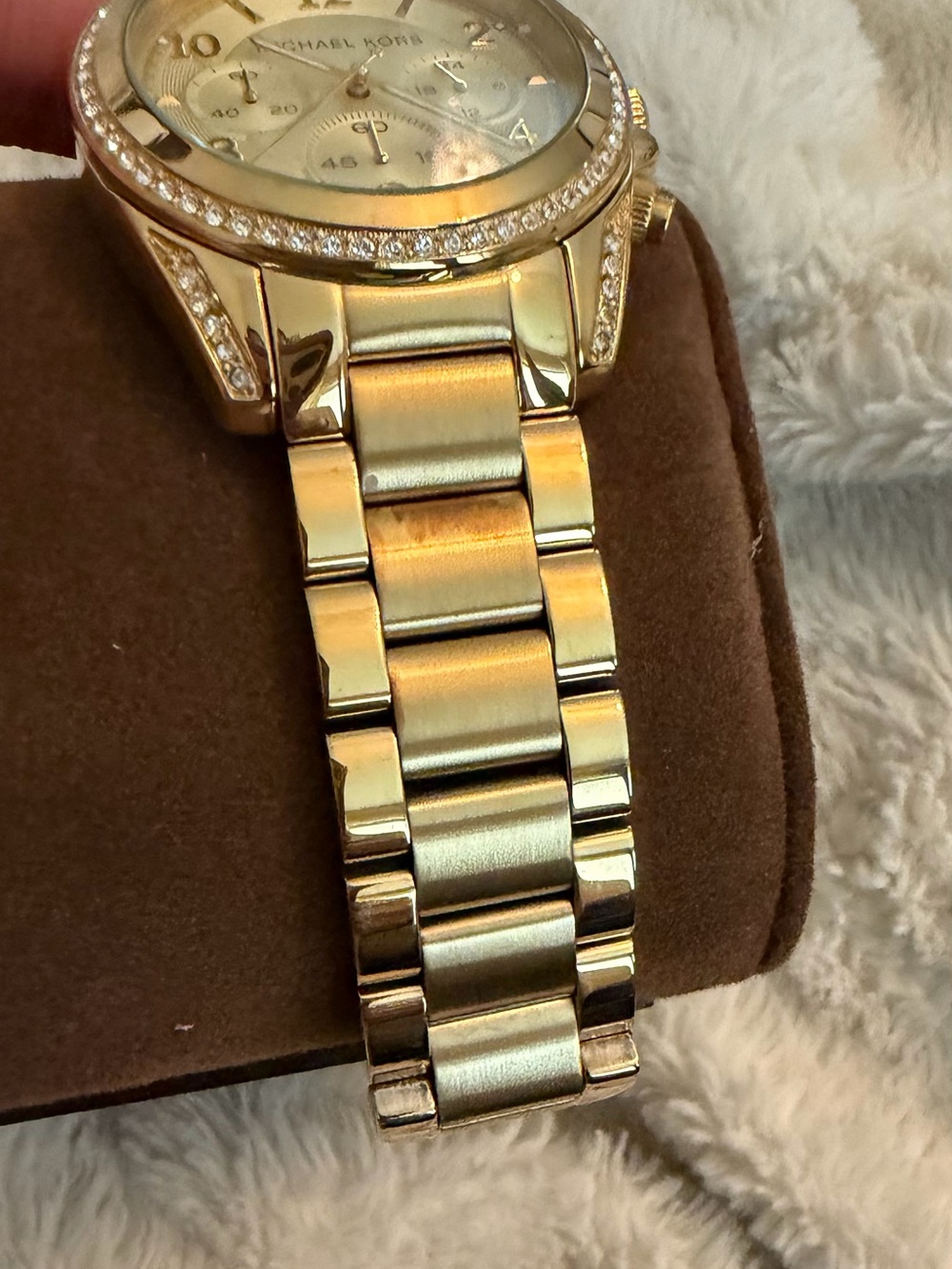 Michael Kors Gold Crystal-Trim Chronograph Watch - Picture 2 of 3